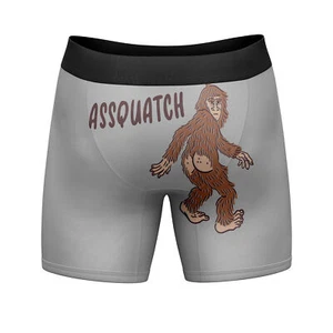 Calzoncillos boxer para hombre Assquatch divertidos Sassquatch Bigfoot Butt Joke gráfico divertido - Imagen 1 de 6