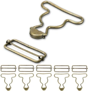 6 Sets Overall Clasp Replacement 1-1/2" Overall Suspender Dungaree Buckle Clips - Picture 1 of 6
