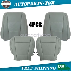 Fits 2017-2021 Ford F250 F350 Driver & Passenger Bottom & Back Seat Cover Gray - Picture 1 of 20