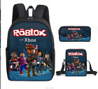 Kids Roblox Game 3D Backpack School Bag Lunch Bag Rucksack Shoulder Bookbag Gift