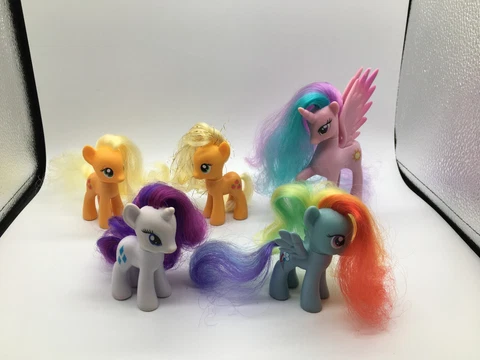 My Little Pony G4 Lot of 5 Celestia Applejack Rainbow Dash Rarity USED AS IS A4 Cover