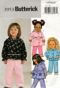 Giacca bambino sfoderata pantaloni modello cucito 1-4 Butterick 3953 fuori produzione - Foto 1 di 2