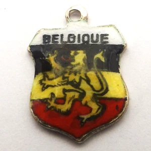 BELGIEN Belgien Silber und Emaille Reise Land Ort Armband Souvenir Charm - Bild 1 von 5