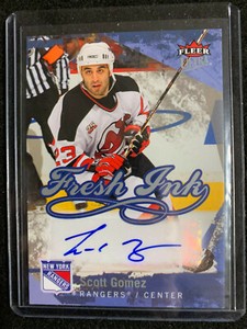 2007-08 Fleer Ultra Hockey Fresh Ink Auto Scott Gomez Rangers #FI-SG 