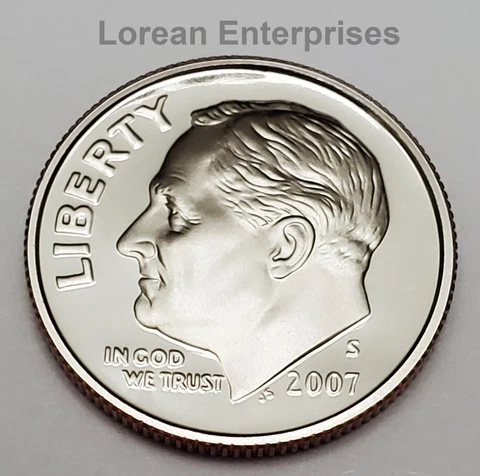 2007 S Roosevelt Dime Clad ✼PROOF✼ Uncirculated Cover