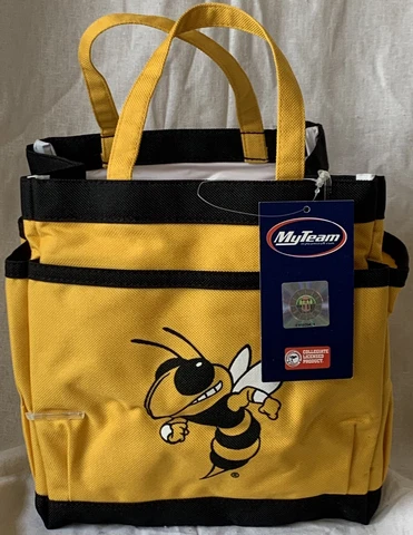 New Georgia Tech Yellow Caddy Multi-Pocket Shower Bag Buzz Mascot My Team Cover