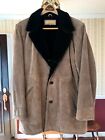 New Deerskin Trading Post Coat Suede Leather Brown Faux Fur Lined Jaclet Size 38