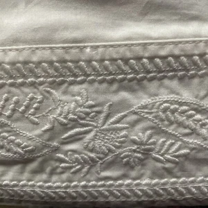 Sábana plana Ralph Lauren Analena Katrine algodón blanco roto bordada $185 King - Imagen 1 de 4