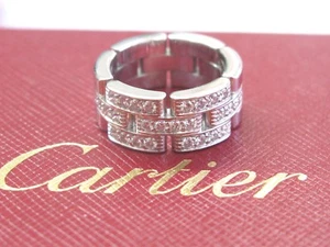 Cartier 18Kt Maillon Panthere Halbdiamant Weißgold 3-reihiger Bandring 0,75Ct - Bild 1 von 7