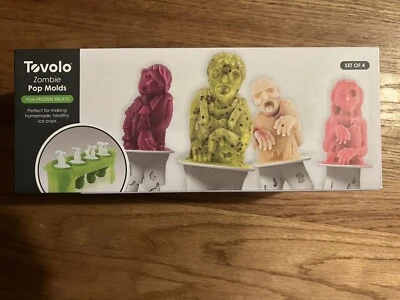 Tovolo Ice Pop Moldes ZOMBIE Conjunto de Halloween 4 Ice Pops Caseiros NOVO em folha - Imagem 1 de 4