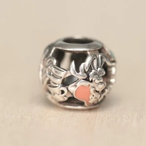 New Authentic Pandora Charm Disney Alice's Tea Party 791896ENMX W Suede Pouch - Picture 1 of 8