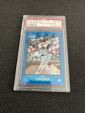 EVAN LONGORIA 2007 Bowman Chrome DRAFT PICKS & PROSPECTS Blue #’d /199 PSA