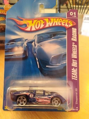 Hot Wheels Team: Hot Wheels Racing Chaparral 2008 2P en azul nuevo en tarjeta Foto 1 de 4