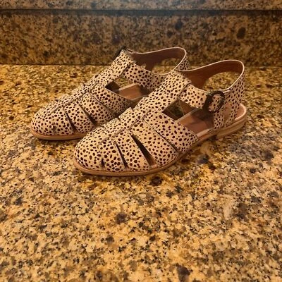 Sandalias planas Jeffrey Campbell Angora pelo de becerro guepardo o leopardo talla 7 Foto 1 de 4