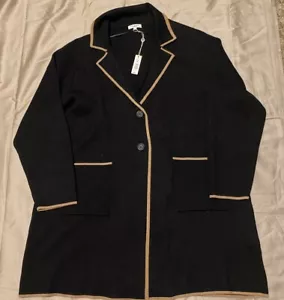 Woman’s Max Studio London Black Long Sweater Coat Size XL - Picture 1 of 4