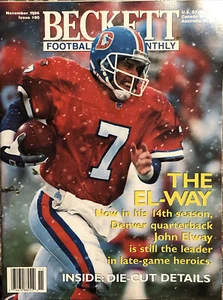 John Elway Beckett Football Card Monthly Mag Nov 1996 Denver Broncos Issue #80 - Imagen 1 de 12