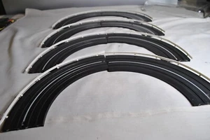 Lot of 8 Aurora Curve Slot Car Track  9" Radius 1/4 Section  1519 W/ Guard Rails - Picture 1 of 21