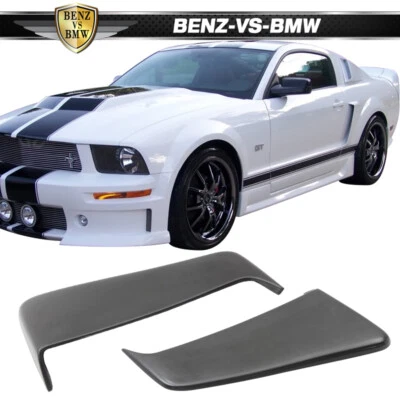 Fits 05-09 Ford Mustang Coupe Unpainted Black EL PU Rear Side Fender Scoop - Image 1 of 4