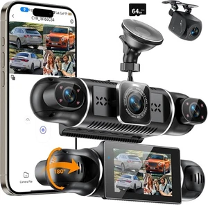 Dash Cam Front Rear Camera: 2K / 1080P Dashcam for Car 4 Channel 4 x 140° Wide-A - Picture 1 of 7