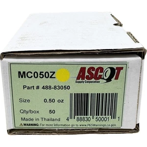 Ascot MC Style Coated Zinc Clip-On Wheel Weight .50oz - Box of 50 - Picture 1 of 1