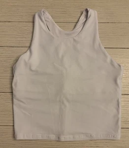 EUC Athleta Girls Size Large 12 White Cropped Tank Top - Picture 1 of 5