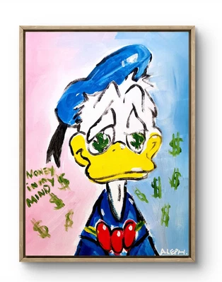 Arte Original Money in my Mind 14x11 Arte Pop Contemporáneo Pintura Acrílica Firmada Foto 1 de 4