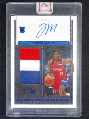 2020-21 Panini One And One Tyrese Maxey RC Rookie Auto Patch /49 - Image 1 of 2