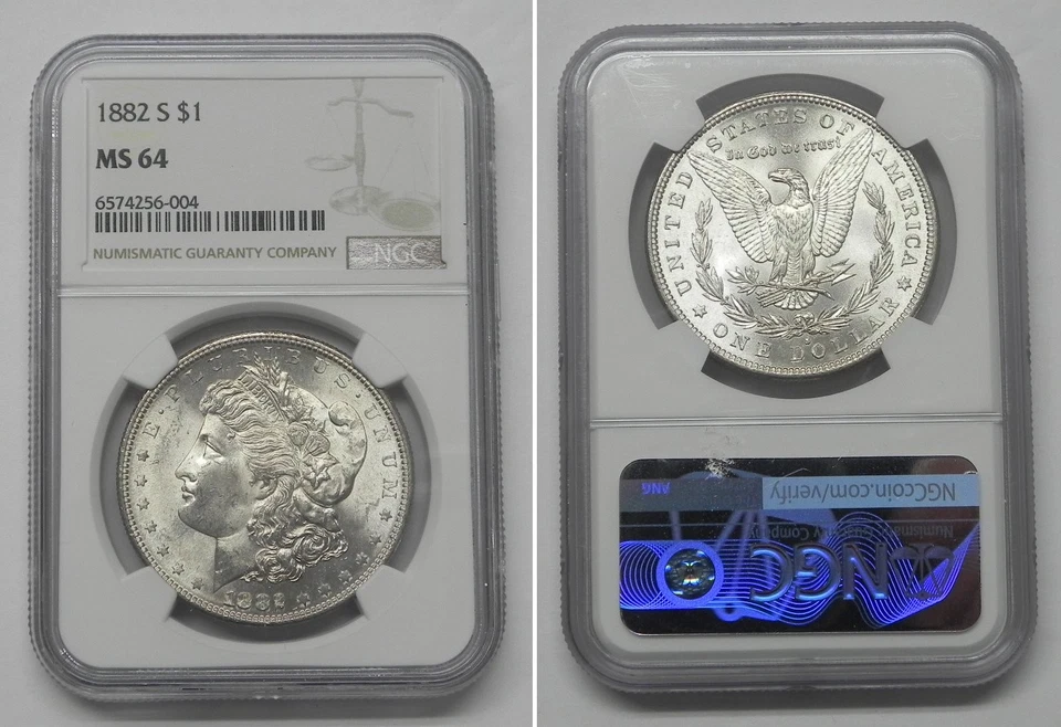 1885-O Morgan Dollar, NGC MS64  #6004 - Image 1 of 1