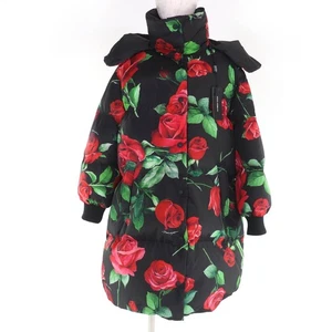 NWT DOLCE & GABBANA Rose Print Reversible Puffer Down Coat Jacket 42 Italy - Picture 1 of 14