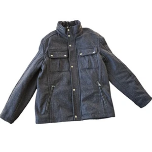 Cole Haan Signature Wool Melton Stand Collar Jacket Size M EUC - Picture 1 of 13