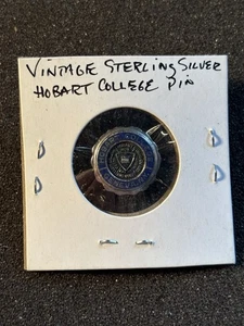 Vintage Hobart College Crest Sterling Silver Lapel Pin Geneva New York - Picture 1 of 6