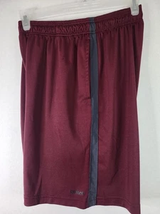 Reebok Sportshorts Herren Medium Kordelzug weinrot grau Streifen Logo Fitnessstudio - Bild 1 von 7