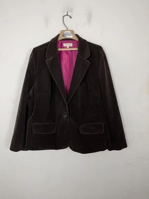 Talbots Blazer Womens 24W Brown Corduroy Jacket Fall Country Old Money Fairy - Image 1 of 4