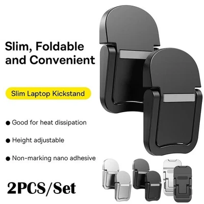 1 Pair Foldable Laptop Stand Invisible Keyboard Holder for HP/Dell/Lenovo - Image 1 of 4