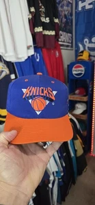 Vintage  New York Knicks AJD Snapback Blue Orange Hat Cap - Picture 1 of 7