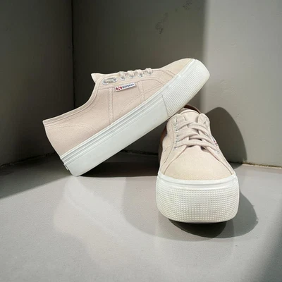 GUC SUPERGA Pink Platform Shoes Sneakers Women’s Size 8.5 Style 001L0-w6y - Image 1 of 4