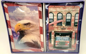 America The Beautiful Playing Cards 2012 Two Sealed Decks Eagle Firehouse Fire - Imagen 1 de 5