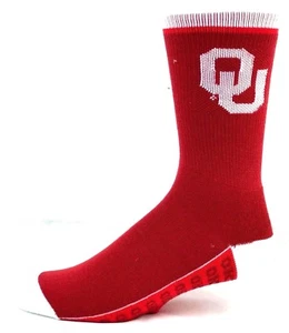 Calcetines Oklahoma Sooners College rojos y blancos repetir nombre inferior - Imagen 1 de 3
