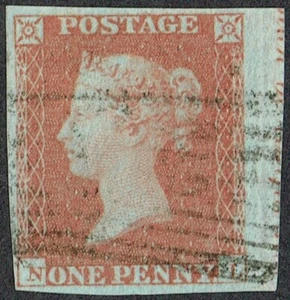 1841 1d Red Plate 120 NL 4m Right Marginal Inscription Very Fine Used - Picture 1 of 1