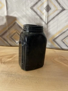 Vintage McKee Black Glass Salt Jar - Picture 1 of 6