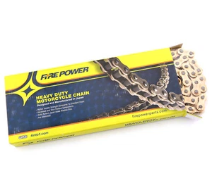 Fire Power Gold Heavy Duty Motorcycle Chain - 428 520 530 - Choose Size & Length - Picture 1 of 1