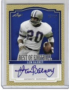 2012 Leaf Best of Football blau Autogramm /10 Lem Barney #BA-LB1 - Bild 1 von 2
