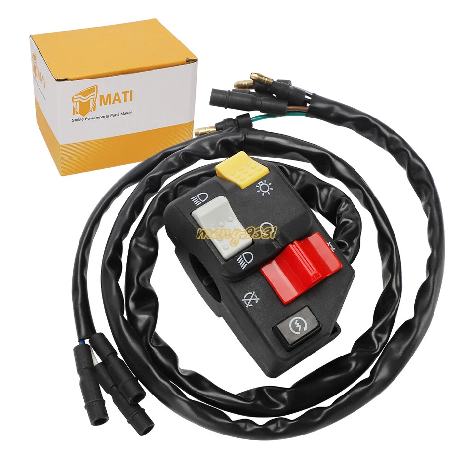 Left Handlebar Switch Engine Start Run off Headlight for Yamaha Raptor 350 660r