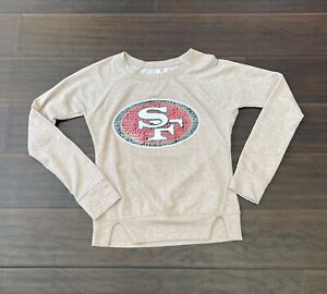 San Francisco 49ers Official NFL Teen Girl's Apparel Sequin Sweatshirt Sz S 3/5
