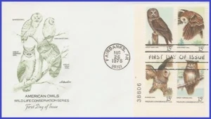 USA3 #1760-63 U/A ARTMASTER FDC PB4 American Owls - Picture 1 of 1