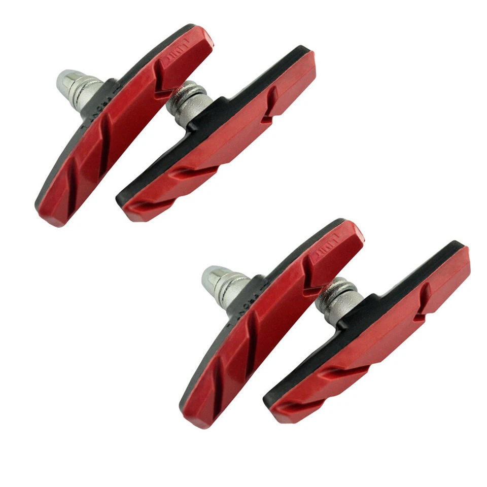 2 Pairs V Type Brake Pads Shoes For BMX Road MTB Bike Bicycle Road Cycling - Image 1 of 4