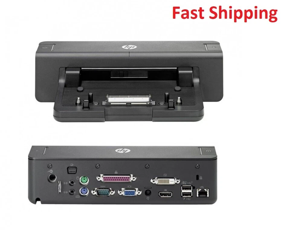 HP HSTNN-I11X Docking Station Port Replicator Laptop Dock VB044AV VGA DVI DP  - Image 1 of 3