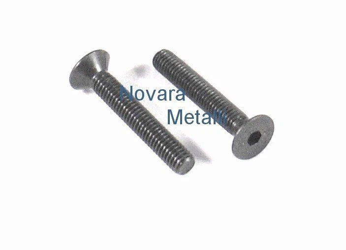 100 viti Brugola Testa Piana Svasata M5x10 countersunk screws vis tête fraiseé - Immagine 1 di 1