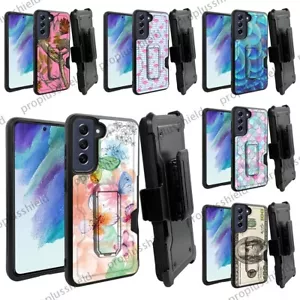 Per Samsung S21 FE 5G custodia robusta fondina antiurto + cover vetro temperato p8 - Foto 1 di 25