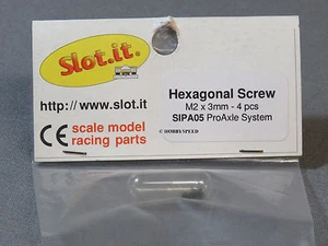 SLOT. IT 1:32 SLOT CAR HEXAGONAL SCREW M2 X 3mm - 4PCS PRO AXLE SYSTEM  SIPA05 - Picture 1 of 2